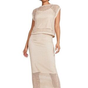 Steve Madden Cream Knit Skirt Set